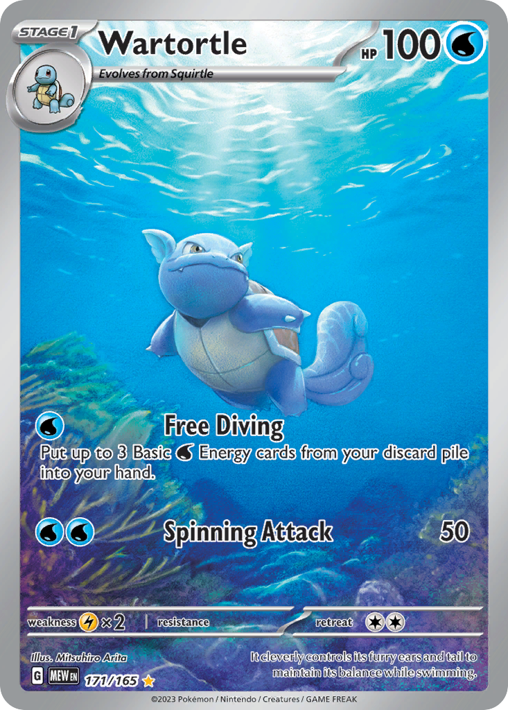 Wartortle - 171/165 - SV: Scarlet & Violet 151 (MEW) — SV: Scarlet & Violet 151