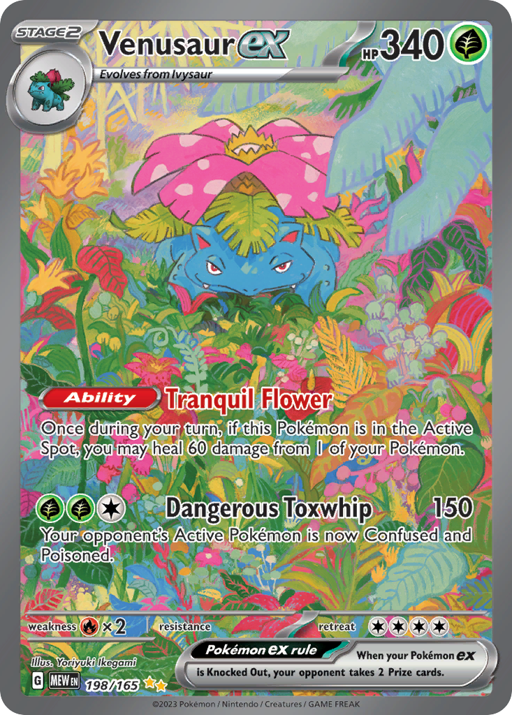 Venusaur ex - 198/165 - SV03.5: 151 (Special illustration rare) — SV: Scarlet & Violet 151