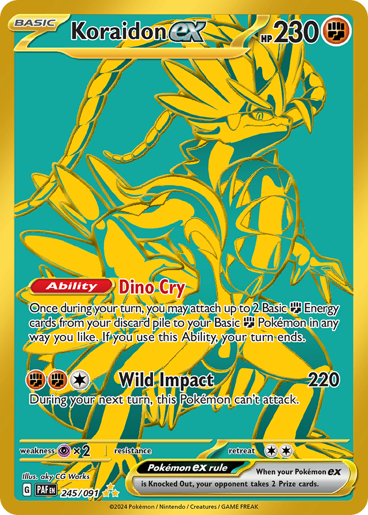 Koraidon ex - 245/91 - SV04.5: Paldean Fates (Hyper rare) — SV: Paldean Fates