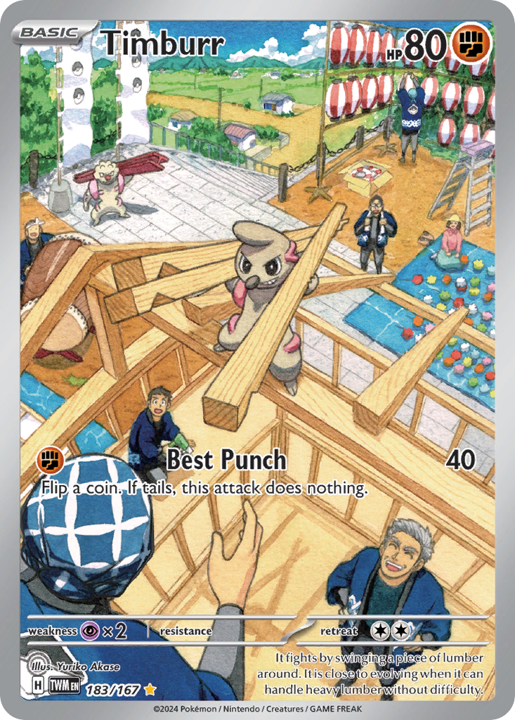 Timburr - 183/167 - SV06: Twilight Masquerade (TWM) — SV06: Twilight Masquerade