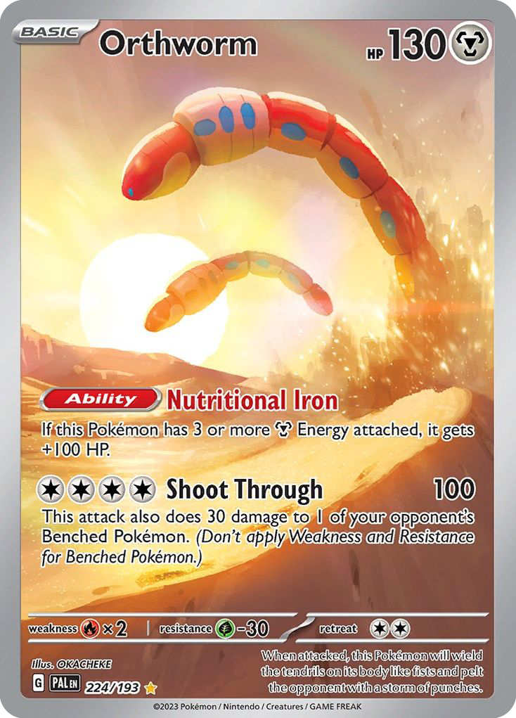 Orthworm - 224/193 - SV02: Paldea Evolved (Illustration rare) — SV02: Paldea Evolved