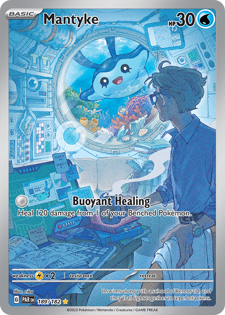 Mantyke - 189/182 - SV04: Paradox Rift (Illustration rare) — SV04: Paradox Rift