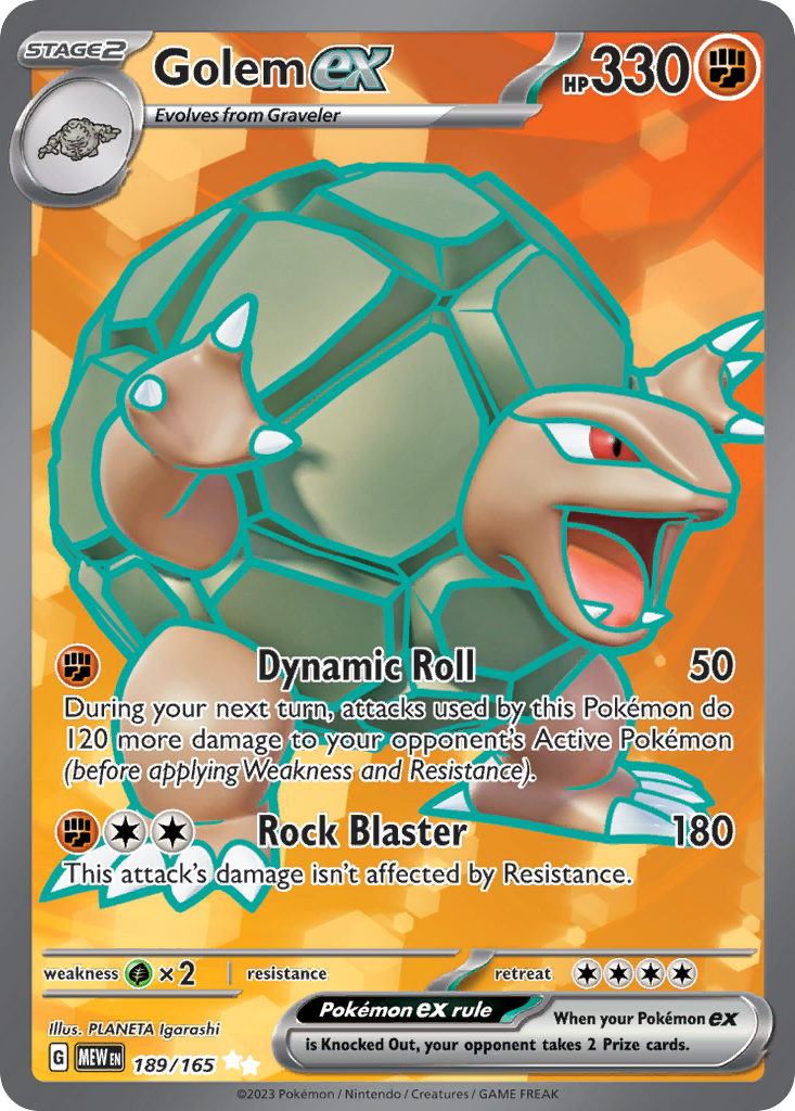 Golem ex - 189/165 - SV: Scarlet & Violet 151 (MEW) — SV: Scarlet & Violet 151