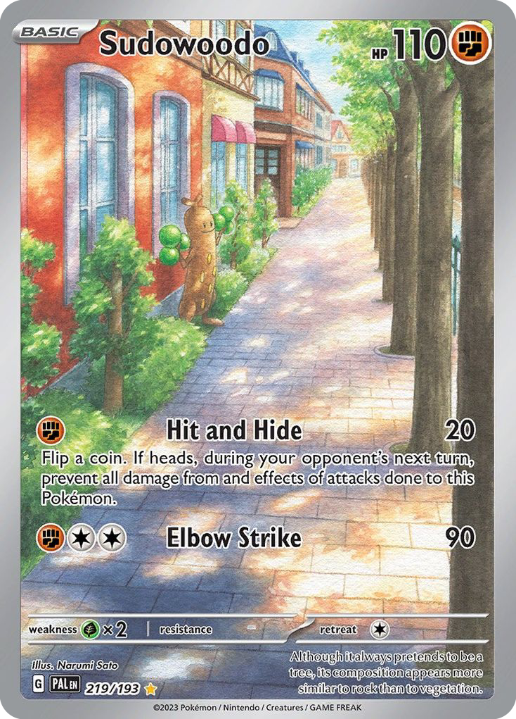 Sudowoodo - 219/193 - SV02: Paldea Evolved (Illustration rare) — SV02: Paldea Evolved