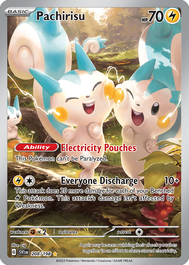 Pachirisu - 208/198 - SV01: Scarlet & Violet (Illustration rare) — SV01: Scarlet & Violet Base Set