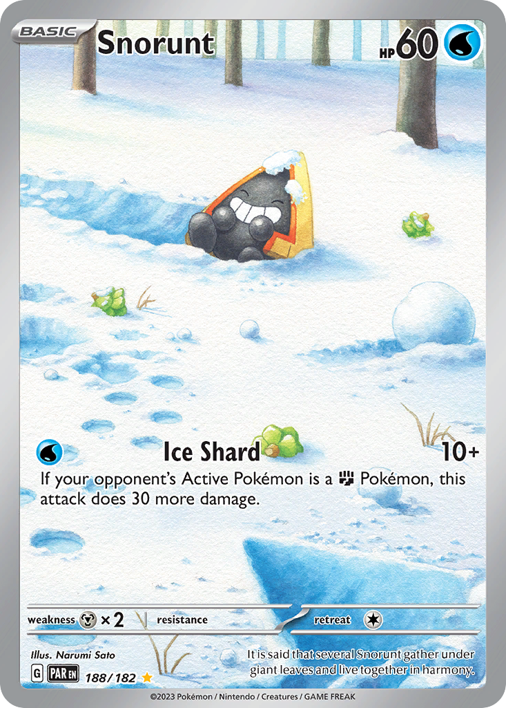 Snorunt - 188/182 - SV04: Paradox Rift (Illustration rare) — SV04: Paradox Rift