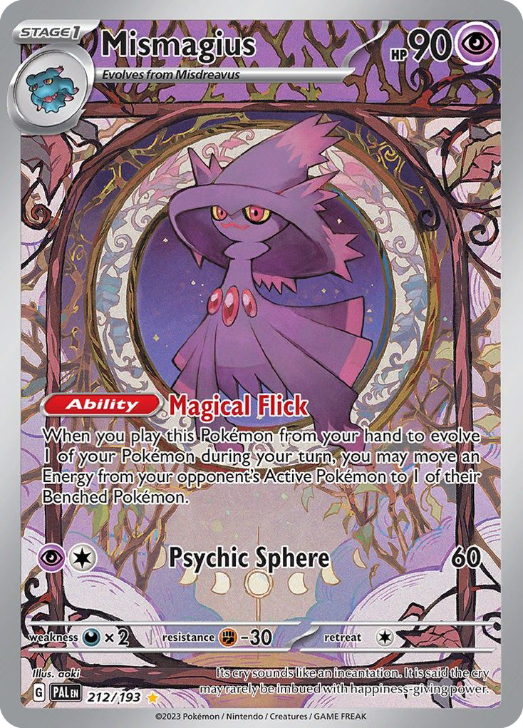 Mismagius - 212/193 - SV02: Paldea Evolved (Illustration rare) — SV02: Paldea Evolved