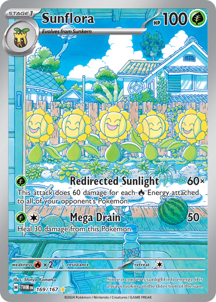 Sunflora - 169/167 - SV06: Twilight Masquerade (Illustration rare) — SV06: Twilight Masquerade