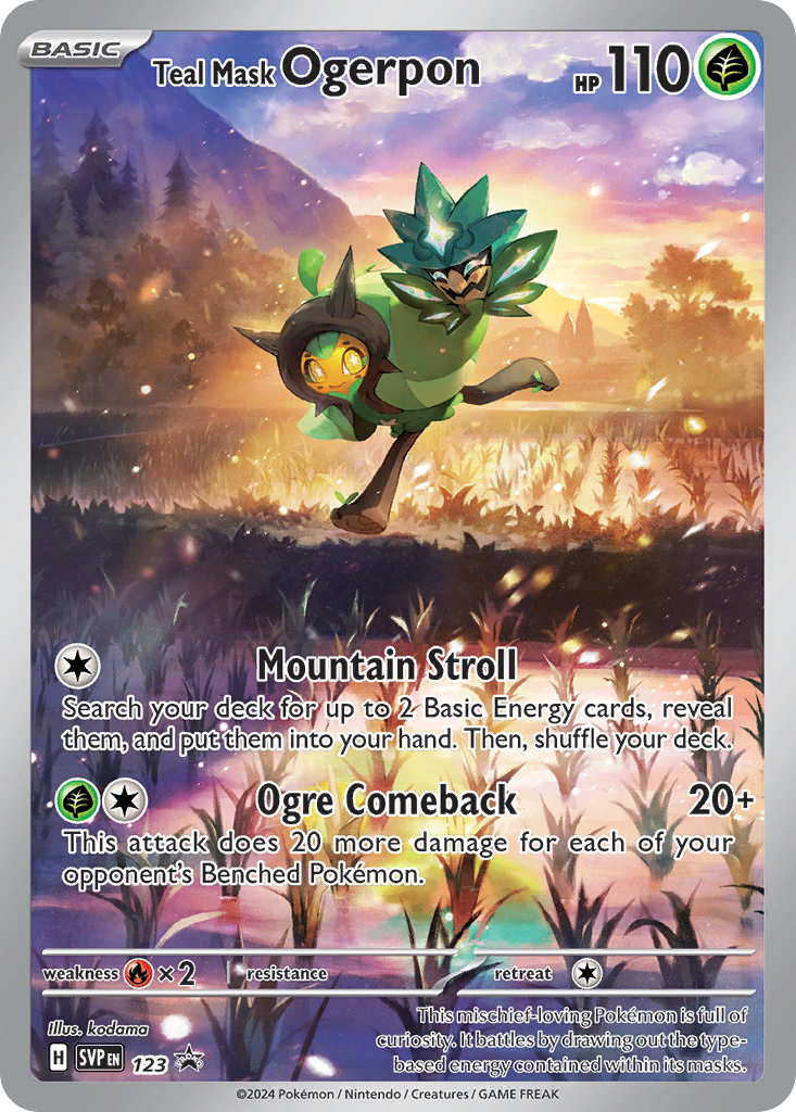 Teal Mask Ogerpon - 123/0 - SVP: SVP Black Star Promos (None) — SV: Scarlet & Violet Promo Cards