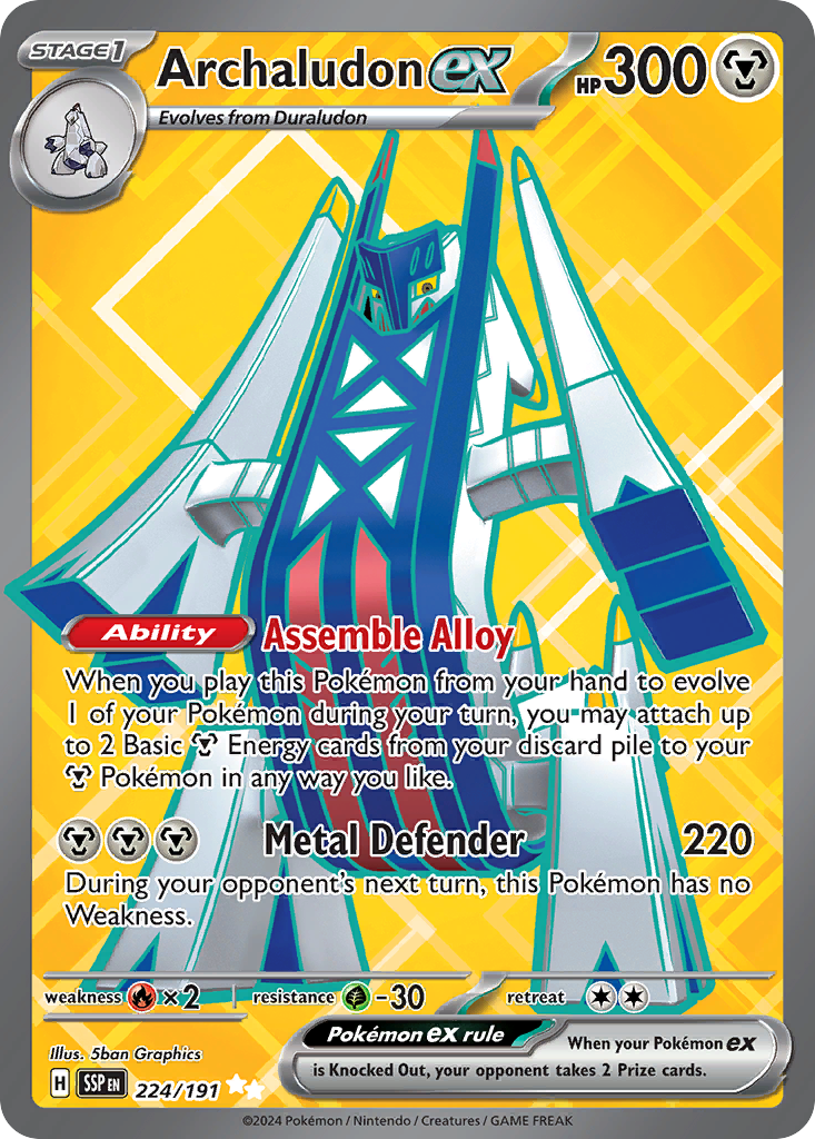 Archaludon ex - 224/191 - SV08: Surging Sparks (Ultra Rare) — SV08: Surging Sparks