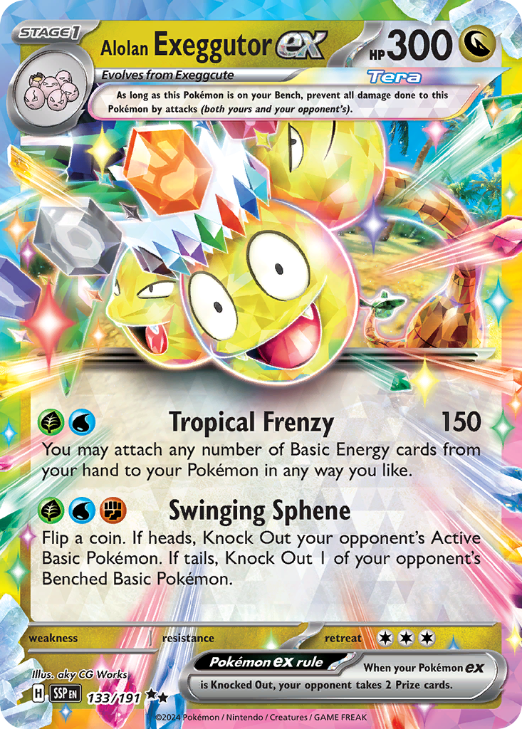 Alolan Exeggutor ex - 133/191 - SV08: Surging Sparks (SV08) — SV08: Surging Sparks