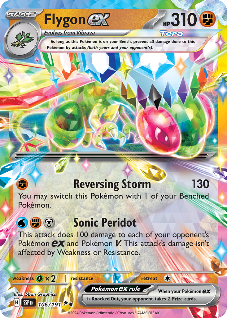 Flygon ex - 106/191 - SV08: Surging Sparks (Double rare) — SV08: Surging Sparks