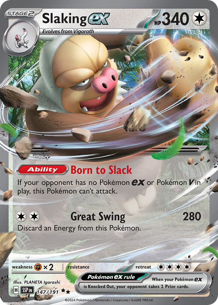 Slaking ex - 147/191 - SV08: Surging Sparks (Double rare) — SV08: Surging Sparks