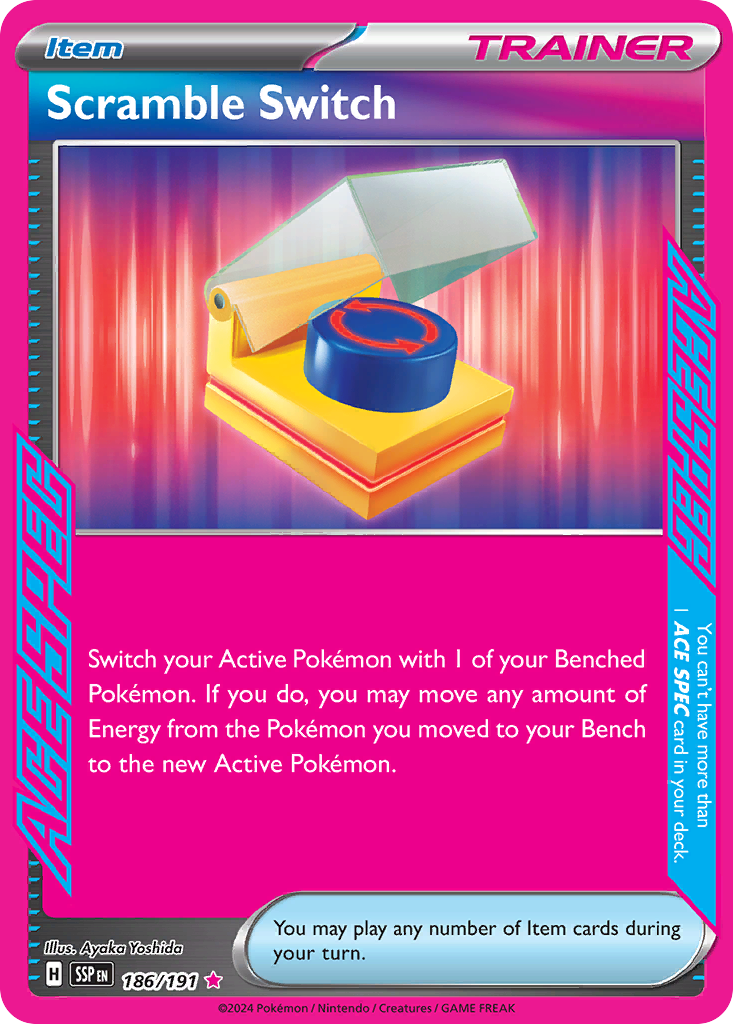 Scramble Switch - 186/191 - SV08: Surging Sparks (ACE SPEC Rare) — SV08: Surging Sparks