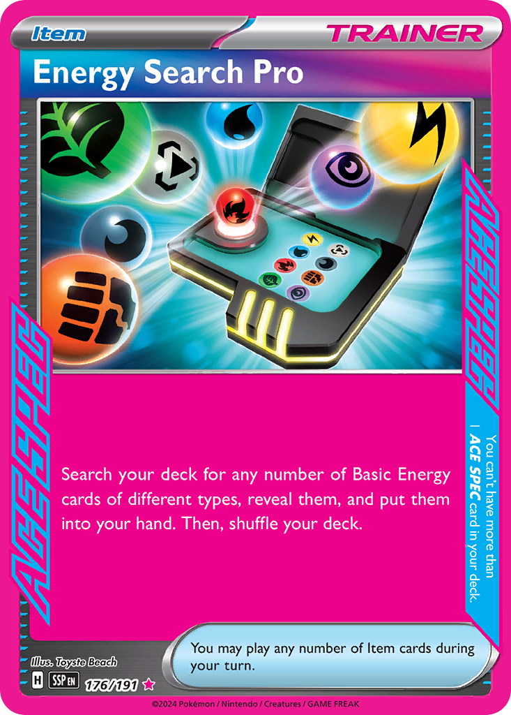 Energy Search Pro - 176/191 - SV08: Surging Sparks (ACE SPEC Rare) — SV08: Surging Sparks