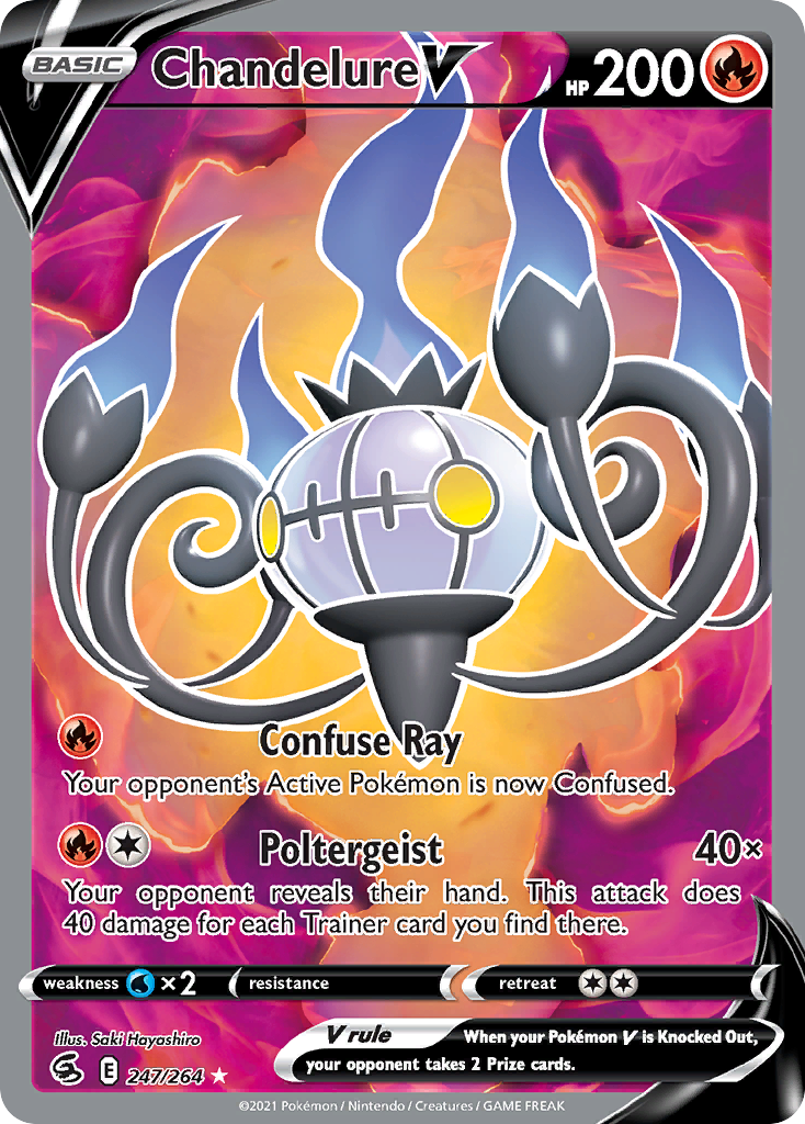 Chandelure V - 247/264 - SWSH8: Fusion Strike (Ultra Rare) — SWSH08: Fusion Strike