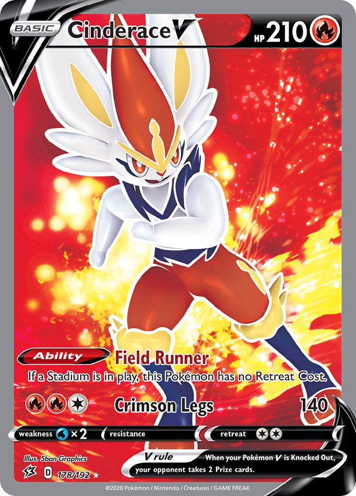 Cinderace V (Full Art) - SWSH02: Rebel Clash (SWSH02) — SWSH02: Rebel Clash