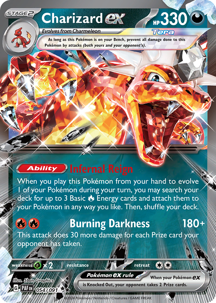 Charizard ex - 054/91 - SV04.5: Paldean Fates (Double rare) — SV: Paldean Fates