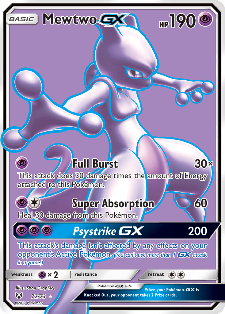 Mewtwo GX (Full Art) - Shining Legends (SHL) — Shining Legends