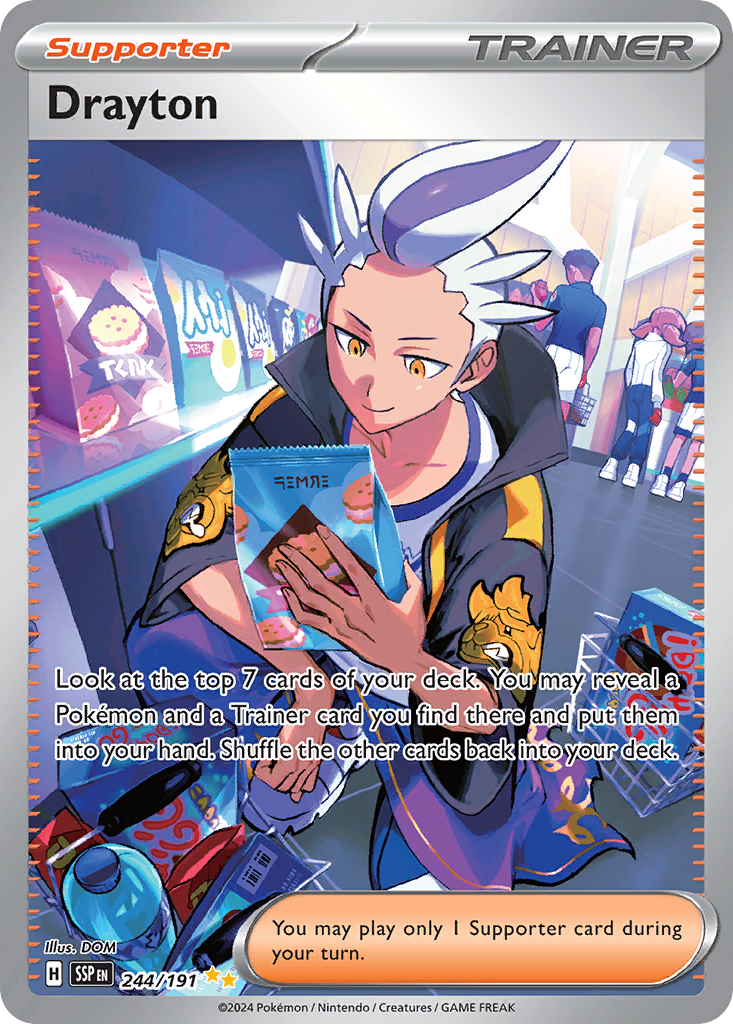 Drayton - 244/191 - SV08: Surging Sparks (Special illustration rare) — SV08: Surging Sparks