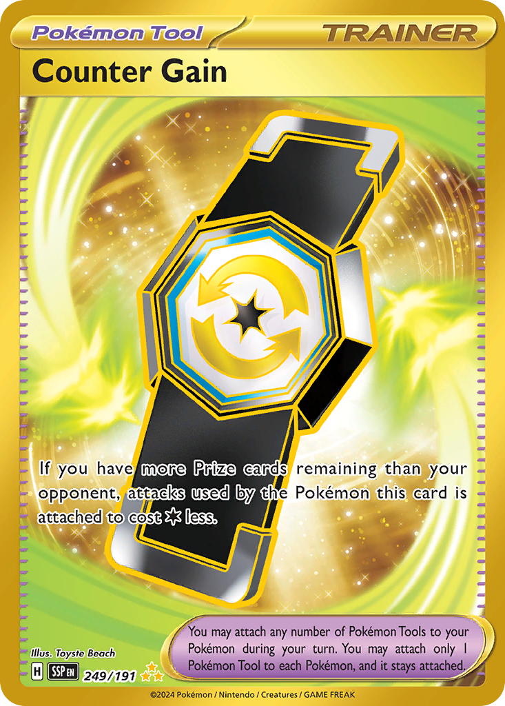 Counter Gain - 249/191 - SV08: Surging Sparks (Hyper rare) — SV08: Surging Sparks