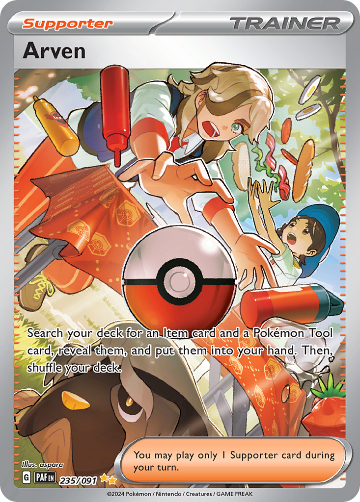 Arven - 235/91 - SV04.5: Paldean Fates (Special illustration rare) — SV: Paldean Fates