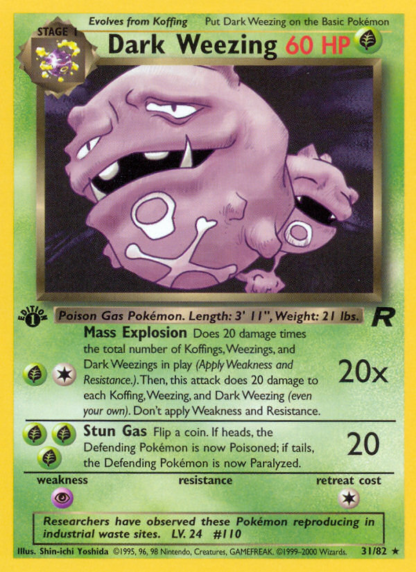 Dark Weezing (31) - Team Rocket (TR)/UNLIMITED — Team Rocket