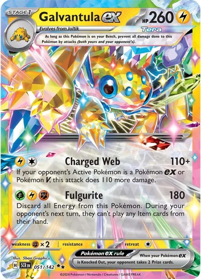 Galvantula ex - 051/142 - SV07: Stellar Crown (Double rare) — SV07: Stellar Crown