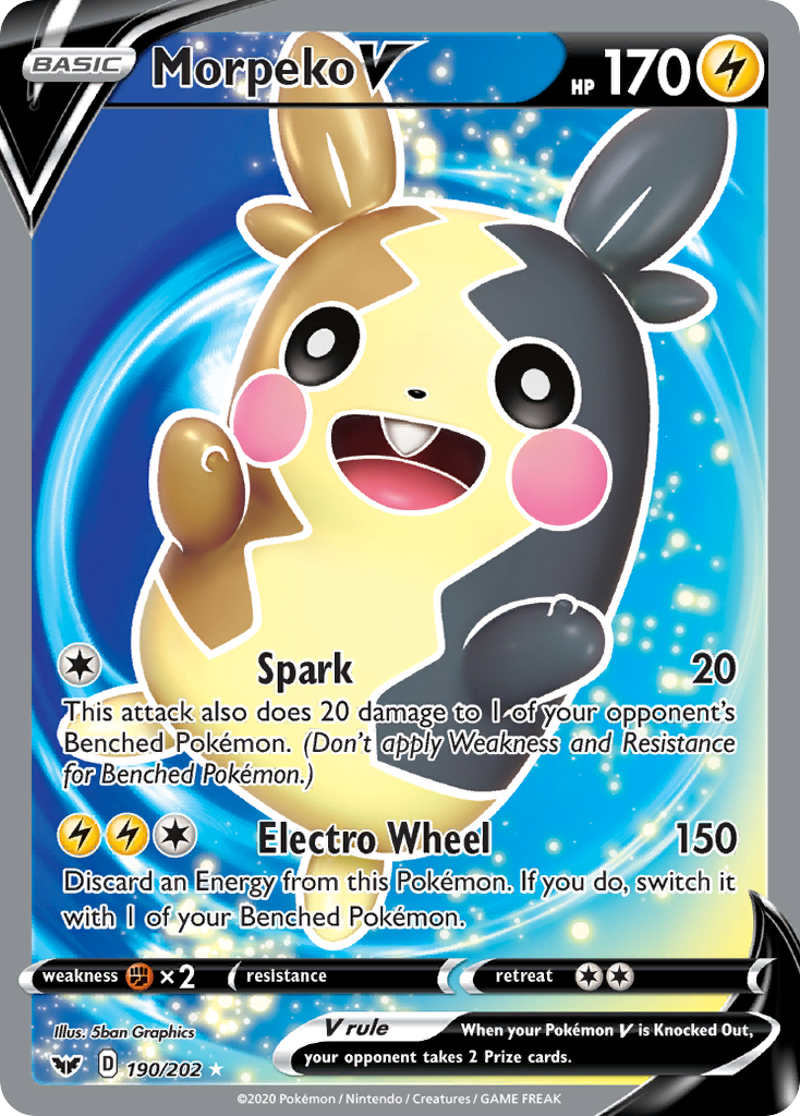 Morpeko V (Full Art) - SWSH01: Sword & Shield Base Set (SWSH01) — SWSH01: Sword & Shield Base Set
