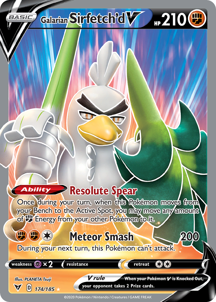 Galarian Sirfetch'd V - 174/185 - SWSH4: Vivid Voltage (Ultra Rare) — SWSH04: Vivid Voltage