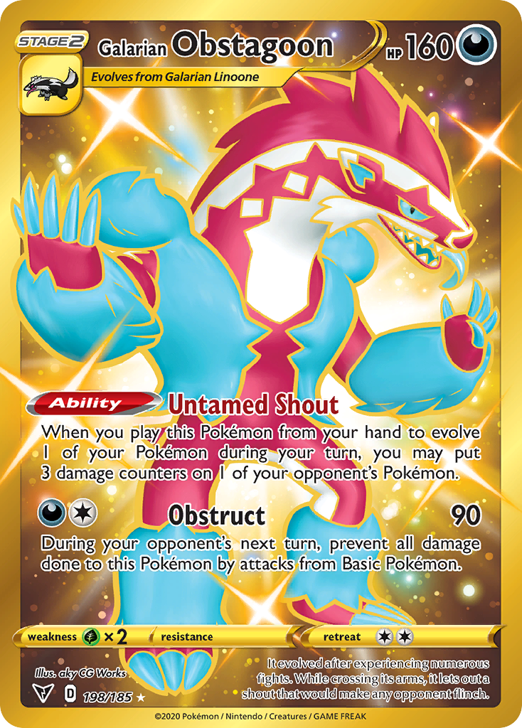 Galarian Obstagoon (Secret) - SWSH04: Vivid Voltage (SWSH04) — SWSH04: Vivid Voltage