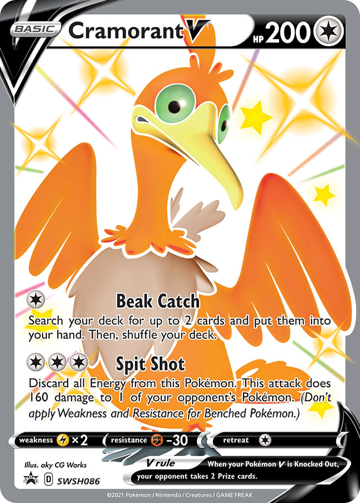 Cramorant V - SWSH086/107 - SWSHP: SWSH Black Star Promos (None) — SWSH: Sword & Shield Promo Cards