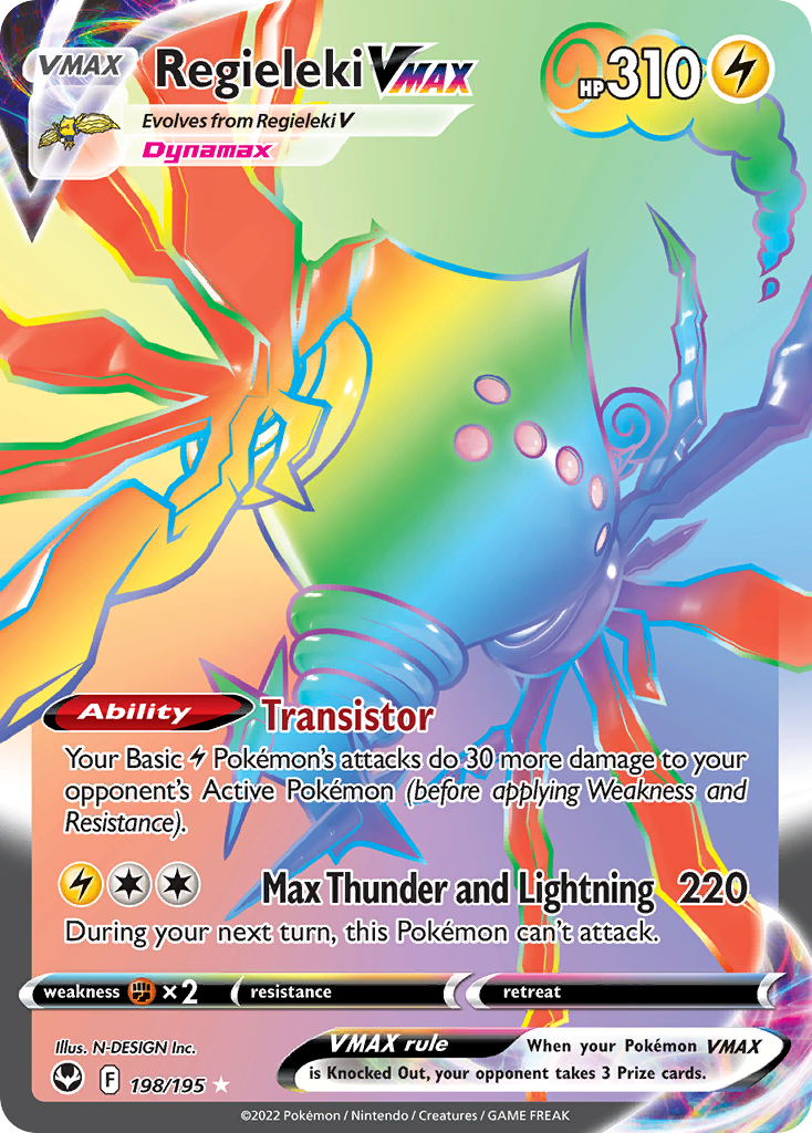 Regieleki VMAX - 198/195 - SWSH12: Silver Tempest (Secret Rare) — SWSH12: Silver Tempest