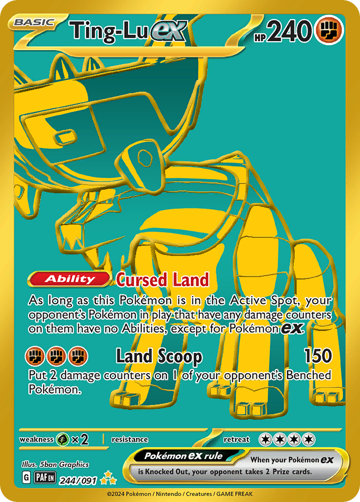 Ting-Lu ex - 244/91 - SV04.5: Paldean Fates (Hyper rare) — SV: Paldean Fates