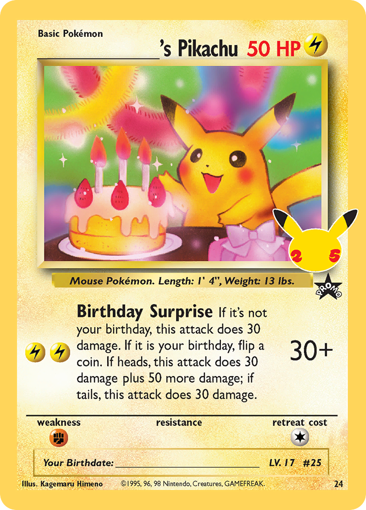 ______'s Pikachu - Celebrations: Classic Collection (CCC) — Celebrations