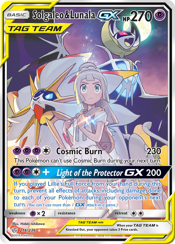 Solgaleo & Lunala GX (Full Art) - SM - Cosmic Eclipse (SM12) — SM - Cosmic Eclipse