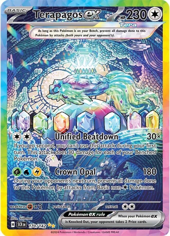 Terapagos ex - 170/142 - SV07: Stellar Crown (Special illustration rare) — SV07: Stellar Crown