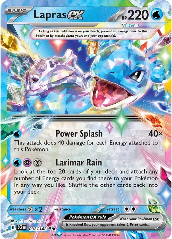 Lapras ex - 032/142 - SV07: Stellar Crown (Double rare) — SV07: Stellar Crown