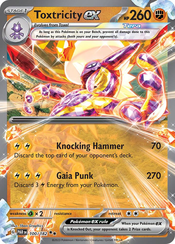 Toxtricity ex - 100/182 - SV04: Paradox Rift (Double rare) — SV04: Paradox Rift
