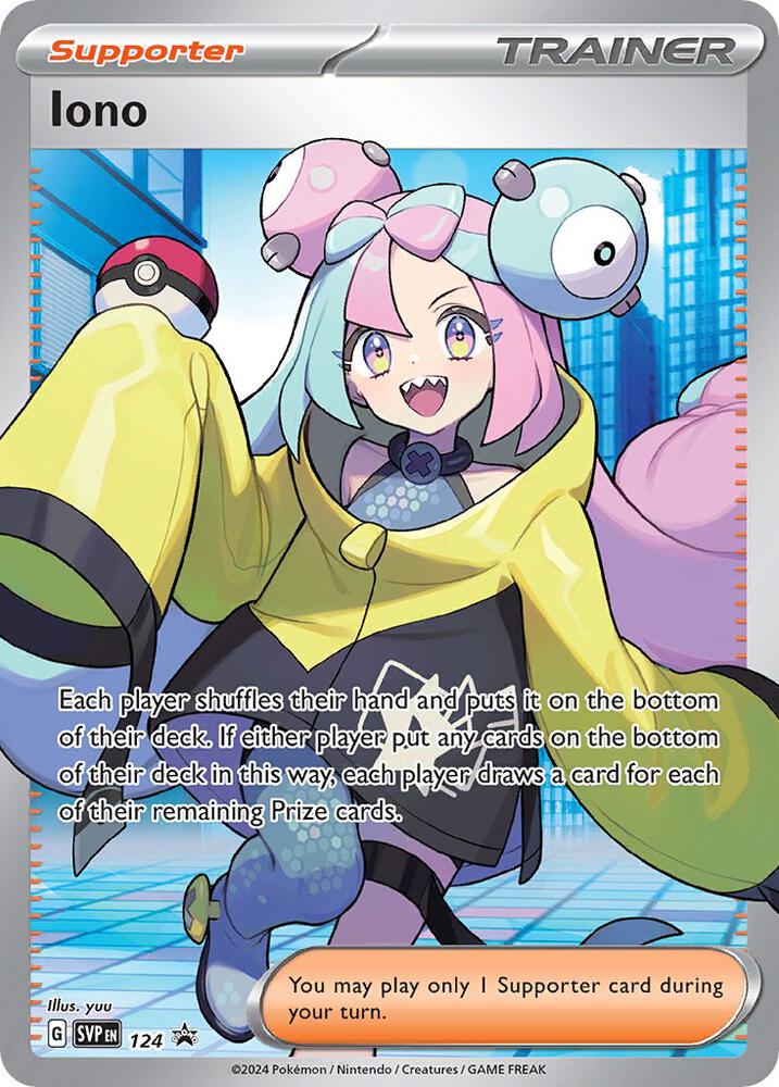 Iono - 124/0 - SVP: SVP Black Star Promos (None) — SV: Scarlet & Violet Promo Cards