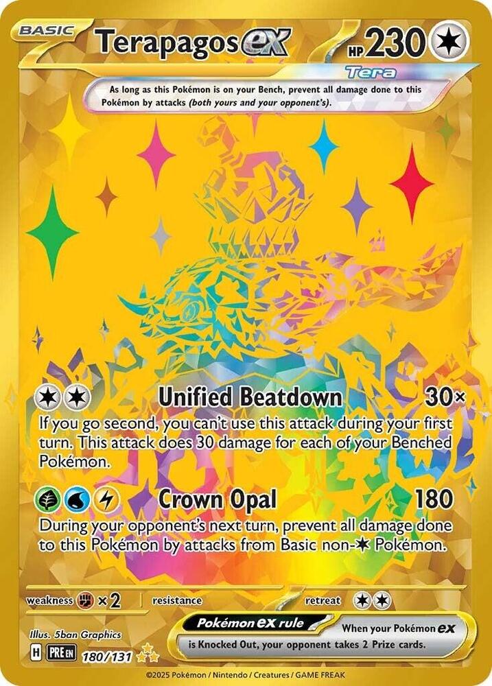 Terapagos ex - 180/131 - SV08.5: Prismatic Evolutions (Hyper rare) — SV: Prismatic Evolutions