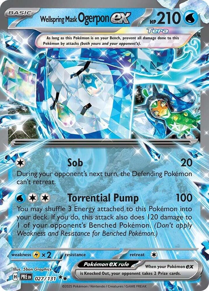 Wellspring Mask Ogerpon ex - 027/131 - SV08.5: Prismatic Evolutions (Double rare) — SV: Prismatic Evolutions