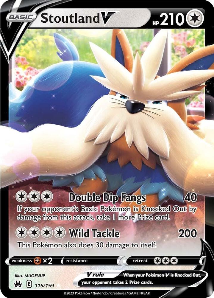 Stoutland V - 117/163 - SWSH5: Battle Styles (Holo Rare V) — Crown Zenith
