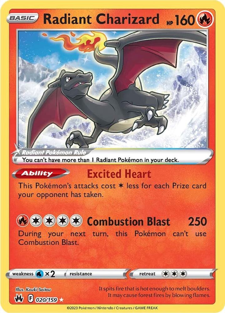 Radiant Charizard - 020/159 - SWSH12.5: Crown Zenith (Radiant Rare) — Crown Zenith