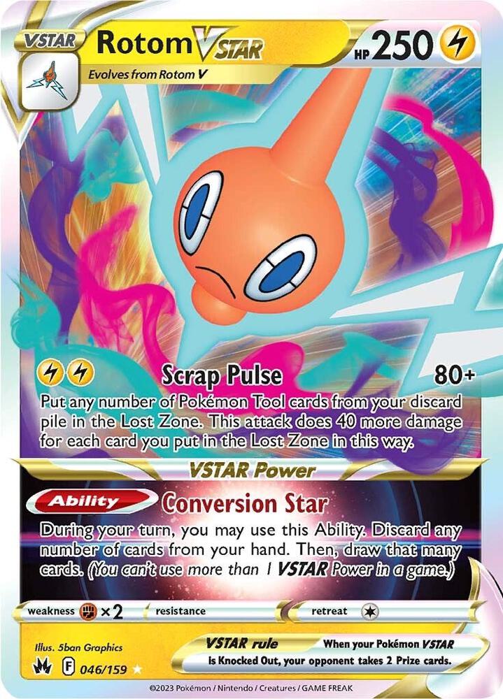 Rotom VSTAR - 046/159 - SWSH12.5: Crown Zenith (Holo Rare VSTAR) — Crown Zenith