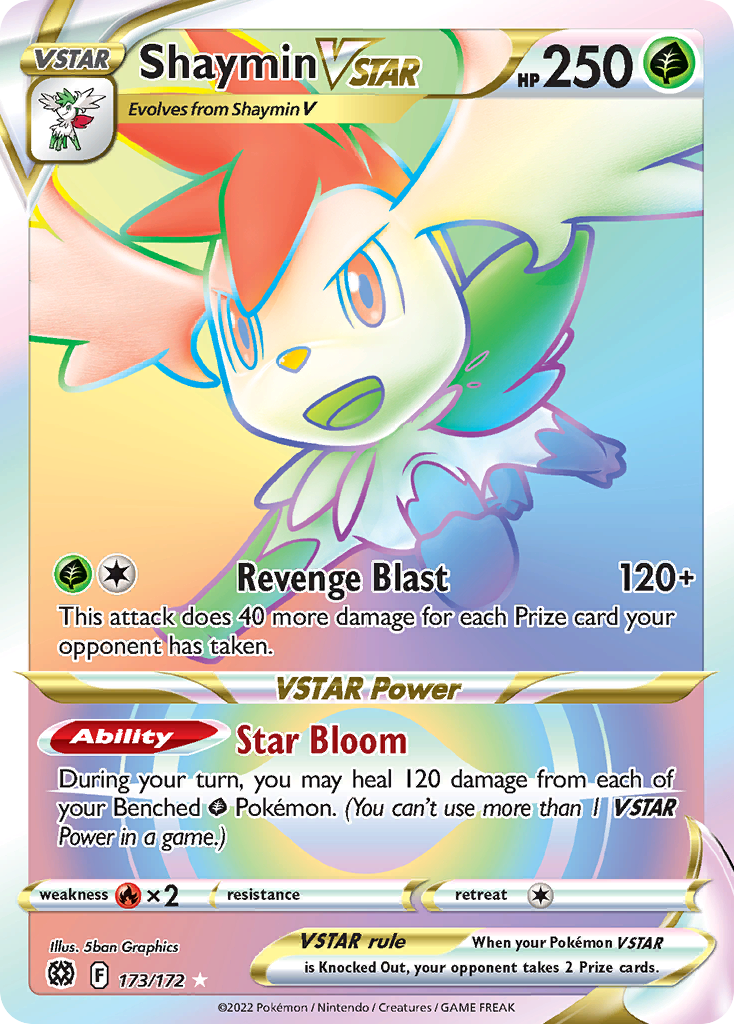 Shaymin VSTAR - 173/172 - SWSH9: Brilliant Stars (Secret Rare) — SWSH09: Brilliant Stars