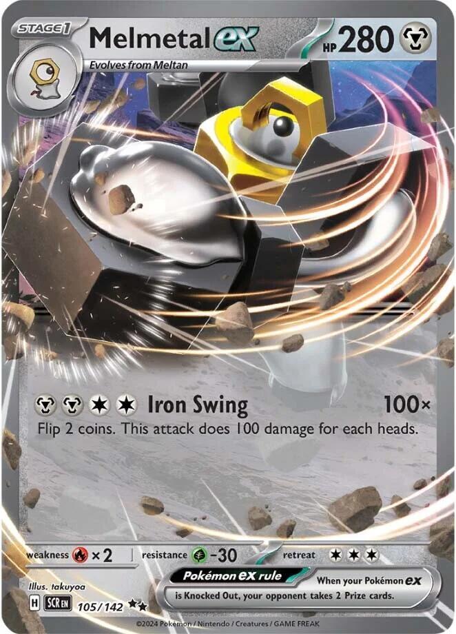 Melmetal ex - 105/142 - SV07: Stellar Crown (Double rare) — SV07: Stellar Crown