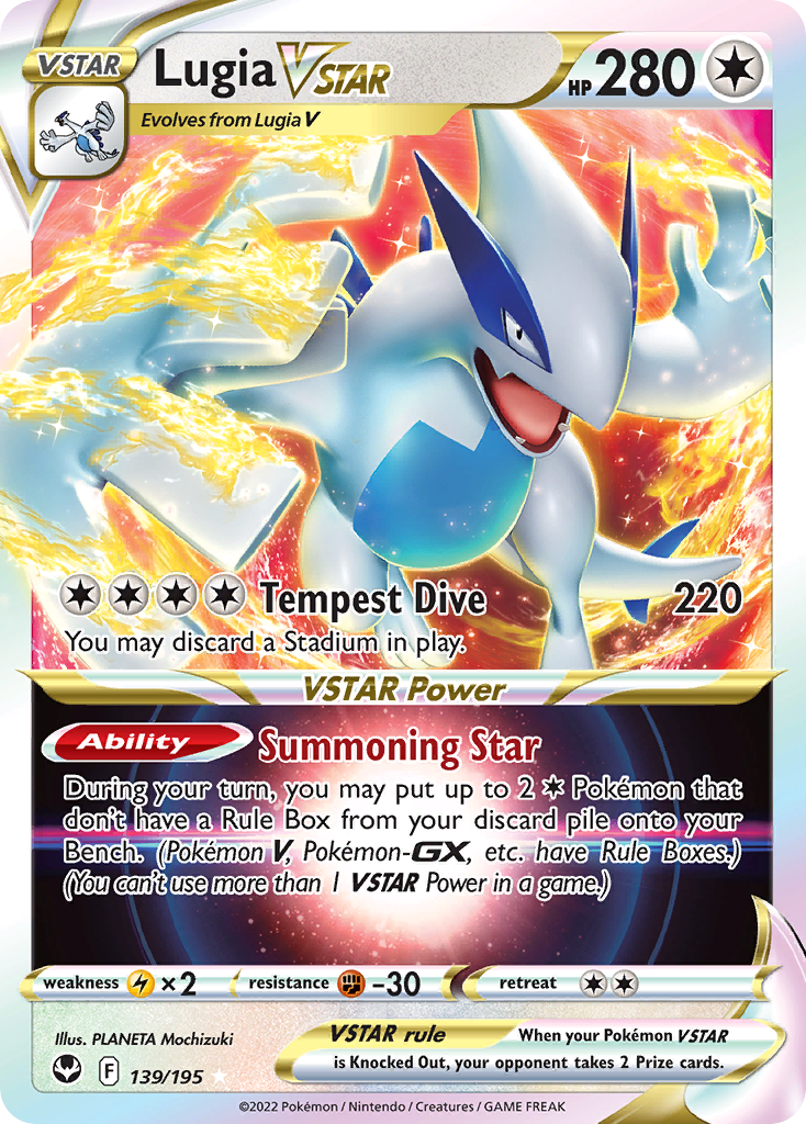 Lugia VSTAR - 139/195 - SWSH12: Silver Tempest (Holo Rare VSTAR) — SWSH12: Silver Tempest