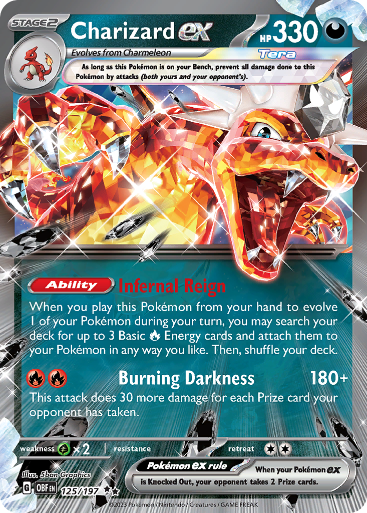 Charizard ex - 125/197 - SV03: Obsidian Flames (Double rare) — SV03: Obsidian Flames