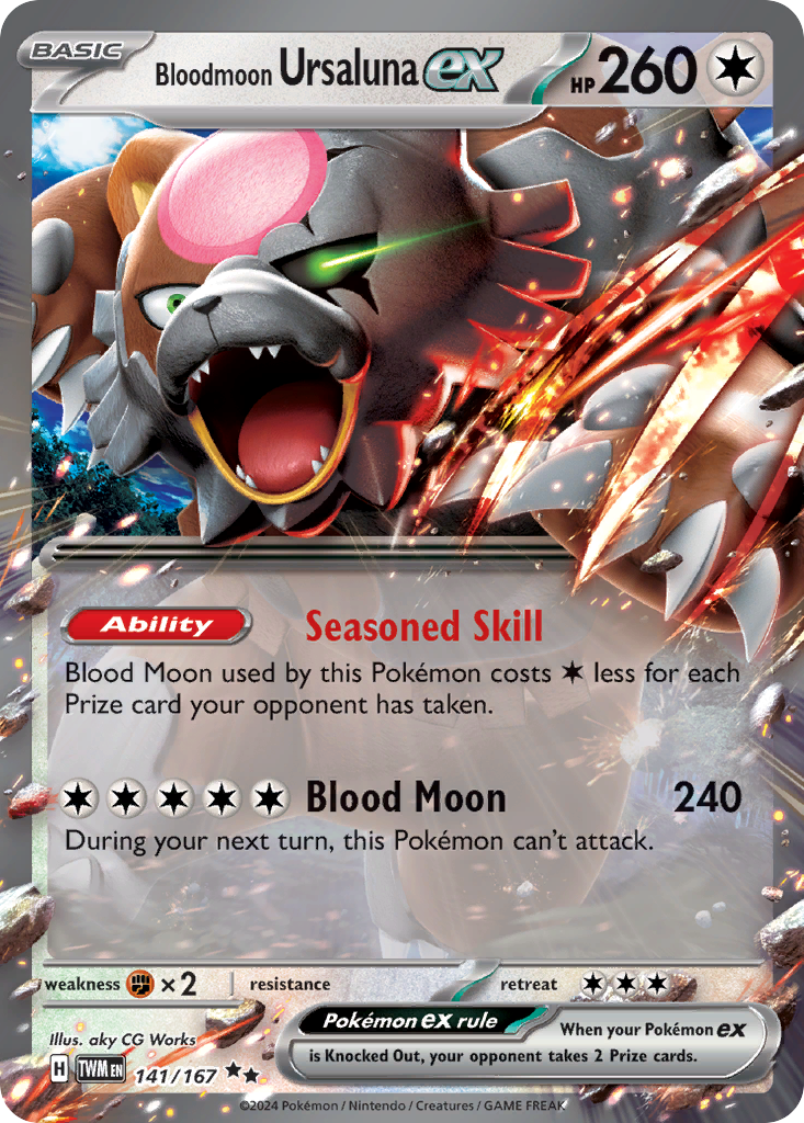 Bloodmoon Ursaluna ex - 141/167 - SV06: Twilight Masquerade (Double rare) — SV06: Twilight Masquerade